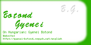 botond gyenei business card